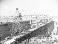 Двухконсольные краны на строительстве Братской ГЭС